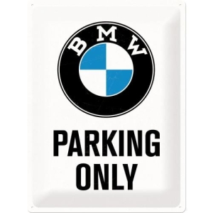 RETROART plakat 30x40 BMW - PARKING ONLY wht.