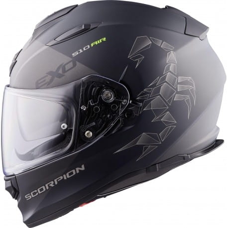 SCORPION kask EXO 510 AIR PIQUE matt black silver