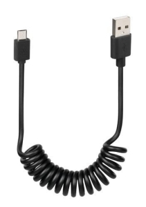 Lampa Kabel sprężynowy Usb> Micro Usb - 100 cm - czarny 