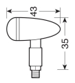 Lampa Drop kierunkowskazy- chrom