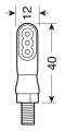 Lampa Nano kierunkowskazy 12V LED 