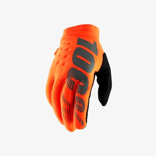100% rękawice BRISKER SOFTSHEL orange/black