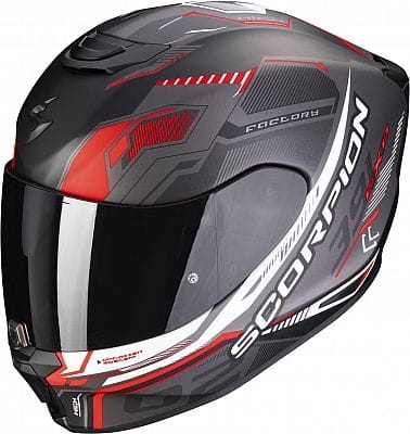 SCORPION kask EXO-391 HAUT black/silver/red