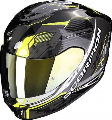 SCORPION kask EXO-391 HAUT black/silver/yellow