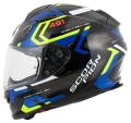 SCORPION kask EXO-491 SPIN black/blue/yellow