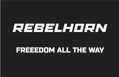 REBELHORN odznaka na rzep FREEDOM black 50x80