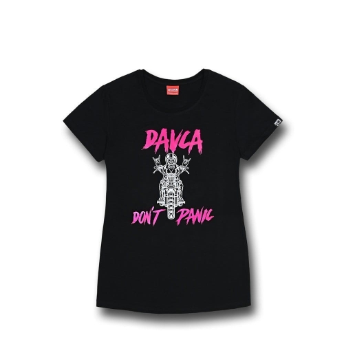 DAVCA koszulka damska DON'T PANIC black/pink