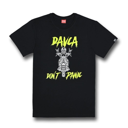 DAVCA koszulka DON'T PANIC black/fluo