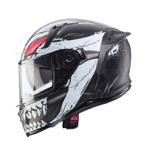 CABERG kask AVALON X PUNK mat grey/white/red 