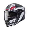 CABERG kask AVALON X PUNK mat grey/white/red 