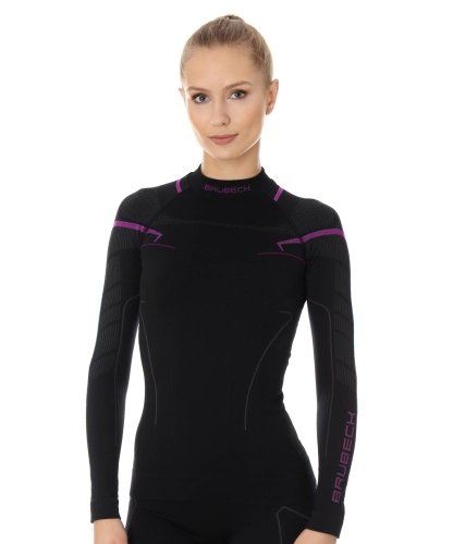 BRUBECK bluza damska THERMO black/pink