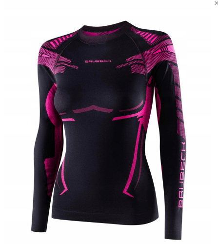 BRUBECK bluza damska DRY black/pink 