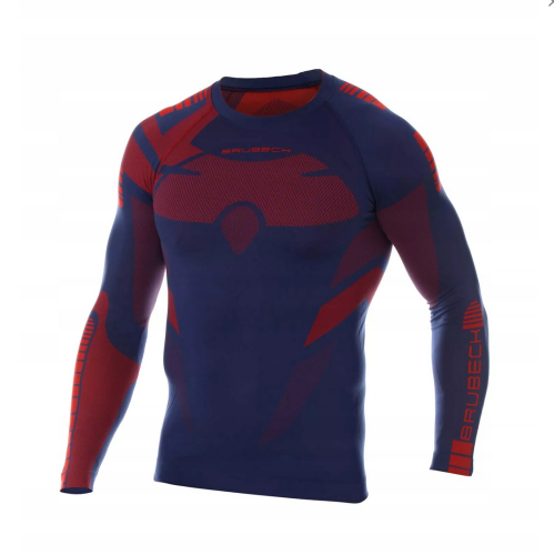 BRUBECK bluza męska DRY navy/red 