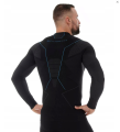 BRUBECK bluza męska THERMO black/blue