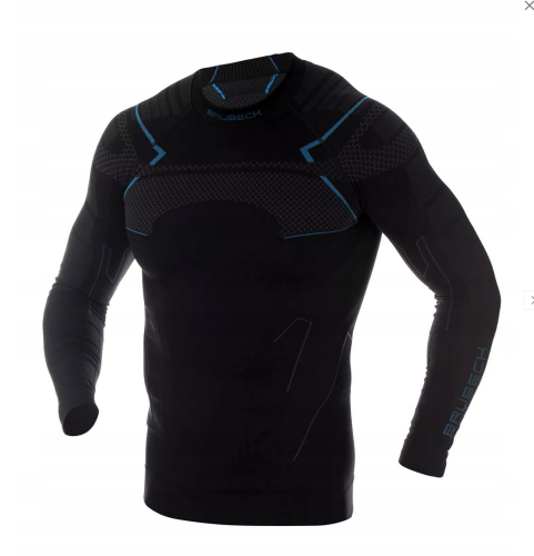 BRUBECK bluza męska THERMO black/blue