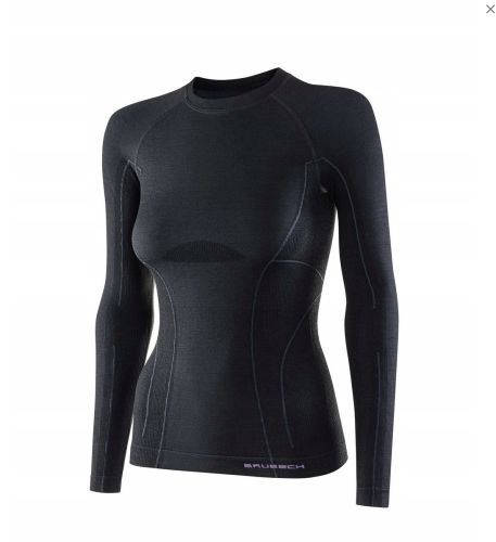 BRUBECK koszulka damska ACTIVE dł,rękaw black