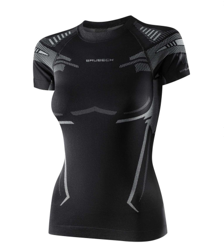 BRUBECK koszulka damska DRY blk/grafi