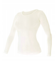  BRUBECK koszulka lady dł.rękaw COM WOOL krem 