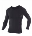 BRUBECK koszulka men dł.rękaw COM WOOL grafit