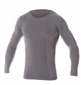 BRUBECK koszulka men dł.rękaw COM WOOL D grey 