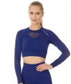 BRUBECK top damski GYM dł.rękaw d.blue