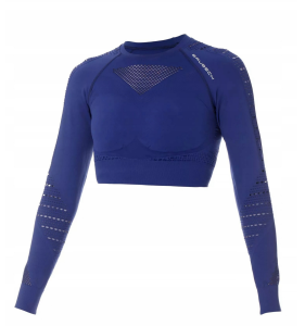 BRUBECK top damski GYM dł.rękaw d.blue