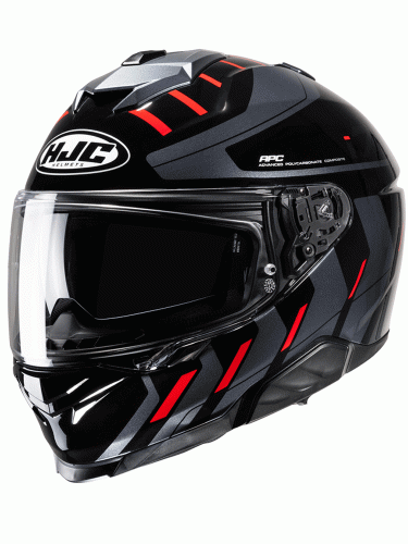 HJC kask I71 SIMO black/red 