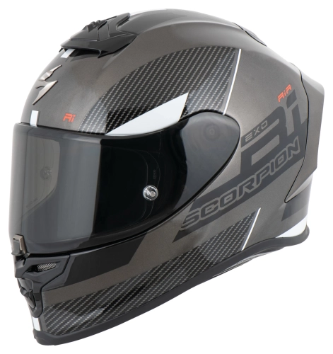 SCORPION kask EXO-R1 FINAL DARK silver/blk/wht