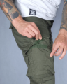 MOTTOWEAR  jeans HELIOS  green- bojówki luźne