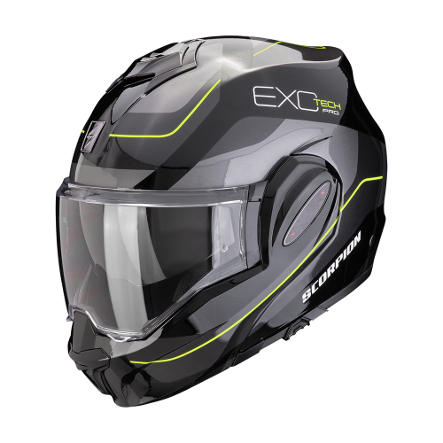SCORPION kask EXO-TECH PRO COMMUTA black/sil/yellow 