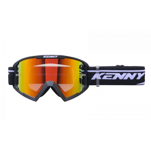 KENNY RACING gogle TRACK black/white szyba red