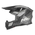 NOX kask offroad N634 silver/black/matt